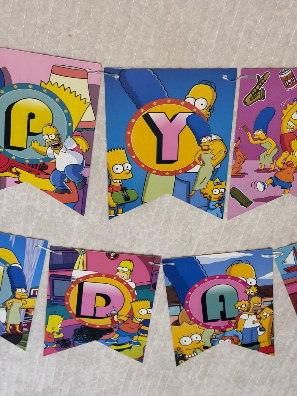 The Simpsons Happy Birthday Flag Party Banner